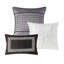 Édredon très grand lit - 1 et 2 taies décoratives à motif grec clé taupe-129870030