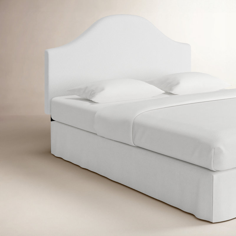 Tête de lit tapissier Hermosa, Très grand, Sergé Performance blanc