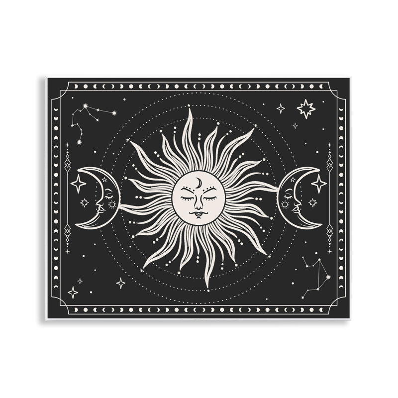 «Astrology Sun & Moon», art mural par JJ Design House LLC