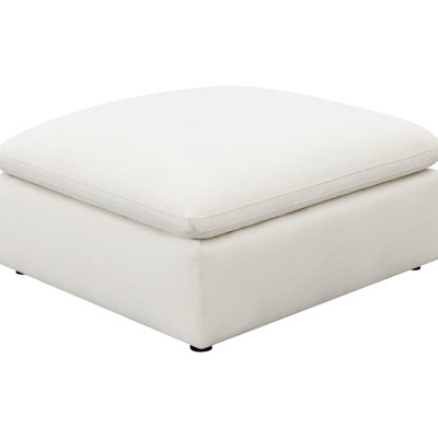 Ivory Square Upholstered Ottoman（ONLY ONE OTTOMAN)