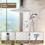 Pomme de douche double 12 po avec pomme de douche à main à 12 réglages et boyau de douche 59 po, chrome-122061884