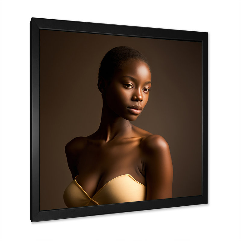 Intimité intime III - reproduction sur toile, Impression noire sur toile encadrée, H 36 po x l 36 po x P 1,5 po