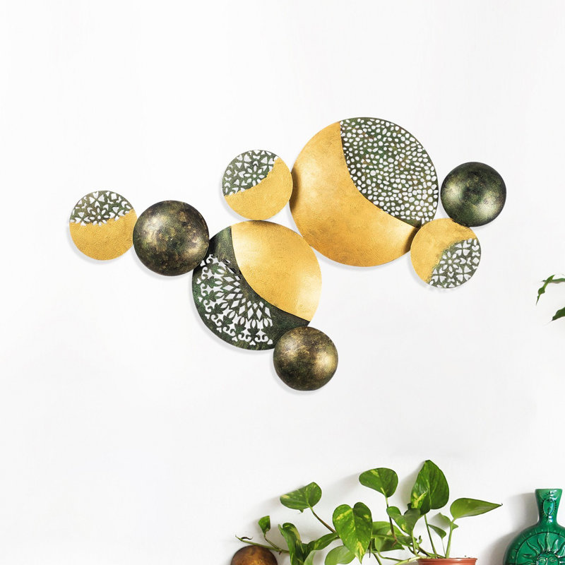 Hand-Painted Decorative Metal Wall Accessory, 26.8 x 15.7 inches | 100% Metal Construction, Thickness: 0.06 inches | Unique Color Variations, Easy Wall Mounting | Perfect for Home Décor & Artistic Touches