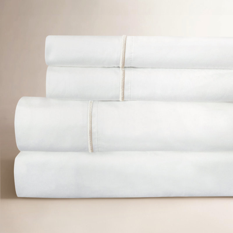 Benin Sheet Set, Cal.King Sheet Set + Fitted Sheet + 2 Pillowcases, Ivory