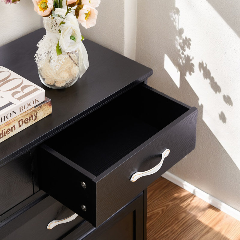 9 Drawer Storage Drawer, Black