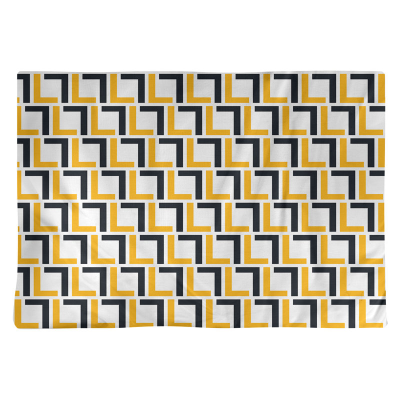 Napperon Pittsburgh Football 14 ", Blanc / Doré / Noir, Coton