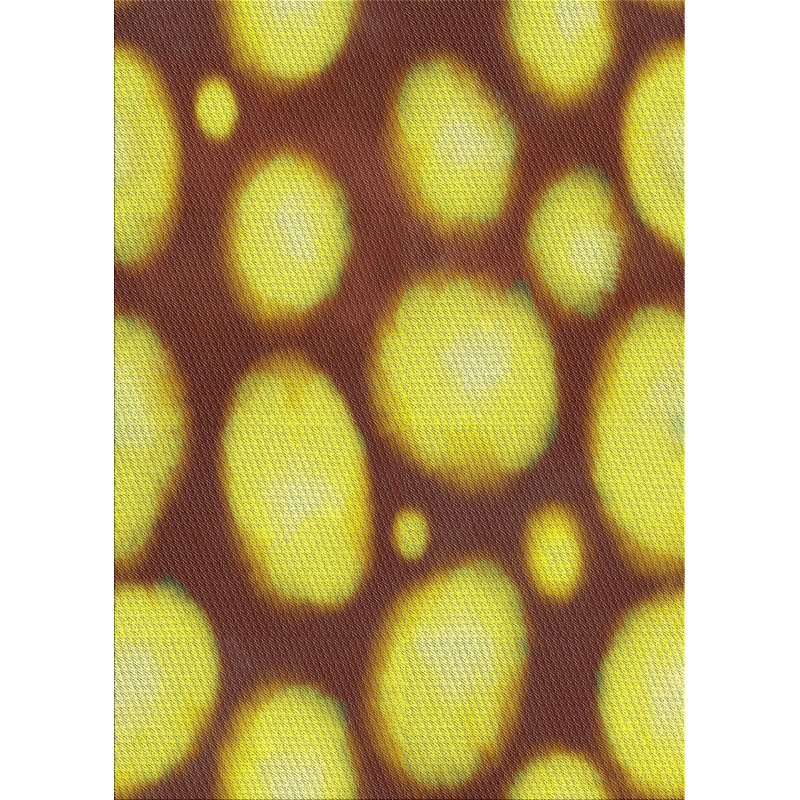 Tapis brun/vert à motifs, Rectangle 5 pi x 7 pi
