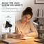 Lampe de table et de table à DEL réglable en hauteur à intensité variable 3 températures et abat-jour rotatif USB à brancher pour la lecture dans le salon et le bureau