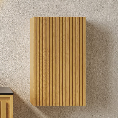 Wall Mounted Cabinet For Bathroom 23" - Narrow Space, Oak Color, & Practical, Simple To Install Design, Appearance, Stylish, Easy Installation