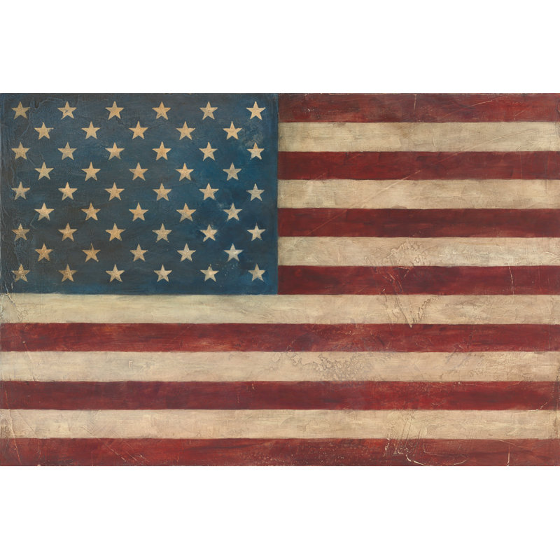 "US Flag" by Avery Tillmon Wrapped Canvas Print , 20" H x 30" W x  1.25" D