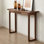 Black Walnut Color Solid Wood Rectangular Console Table