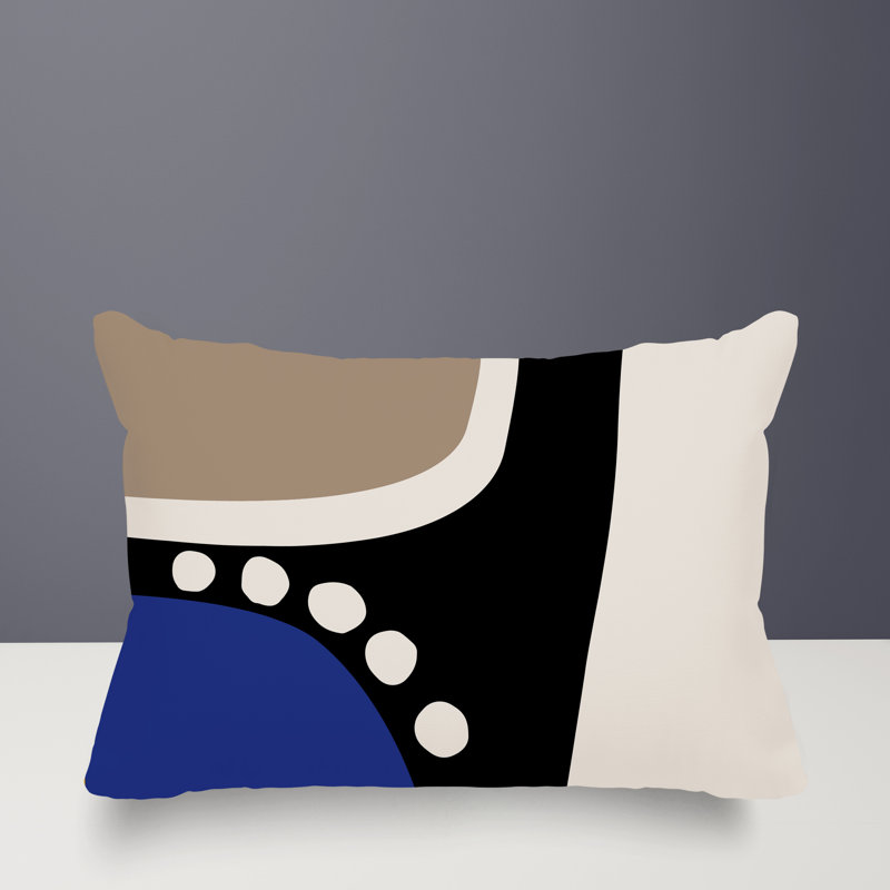 Coussin lombaire réversible intérieur / extérieur Sofi Minimalist, H 14 po x l 20 po, Marine
