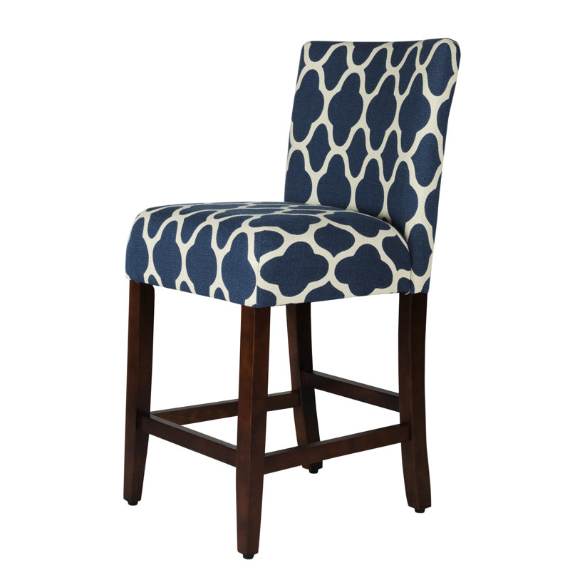 Tabouret de bar et de comptoir Vioria, Bleu marine, Tabouret de comptoir (assise de 24 po de hauteur)