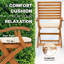 Percy Solid Wood Patio Dining Chairs with Cushions