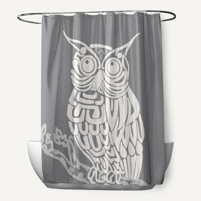 Rideau de douche simple Hootie
