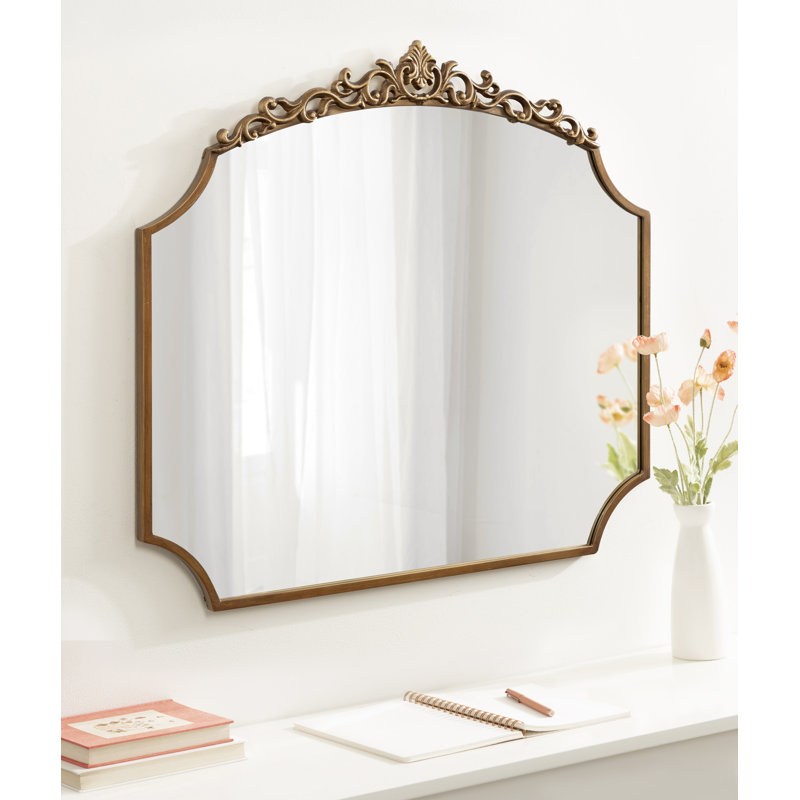 Jervaris Ornate Scalloped Wall Mirror, 32" x 36"