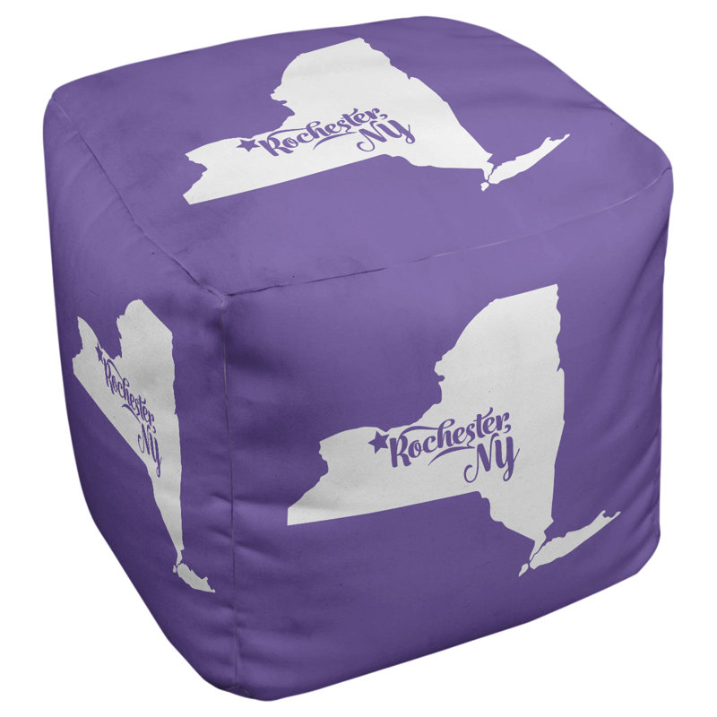Repose-pieds carré large Rochester 13 po, Mauve