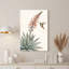 Tableau sur toile aquarelle représentant une plante d'agave et un colibri-2061181049