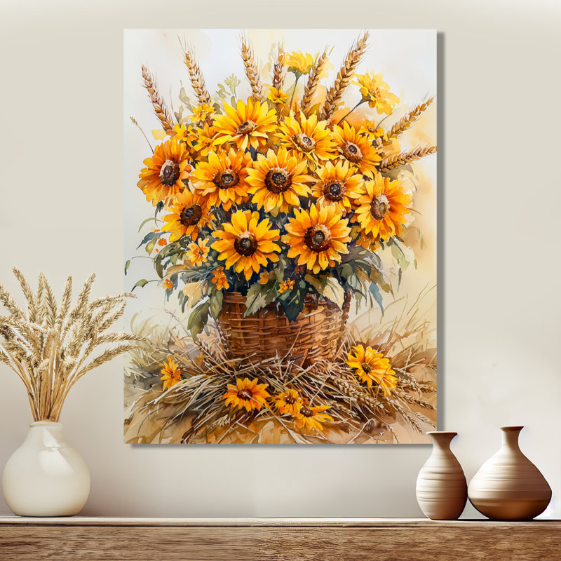 Thompson - art mural floral, 40" H x 30" W, Wrapped Canvas, Does Not Apply