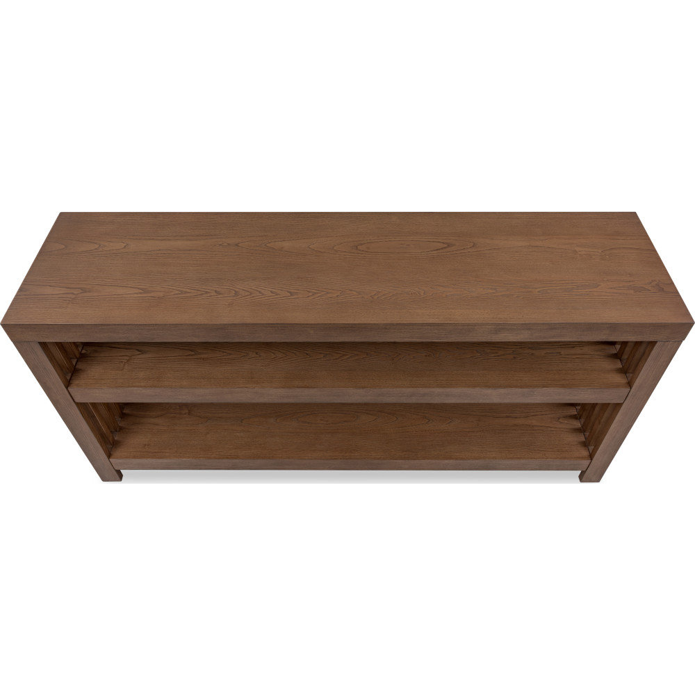 Finnian 64" Console Table, Dark Brown Wood