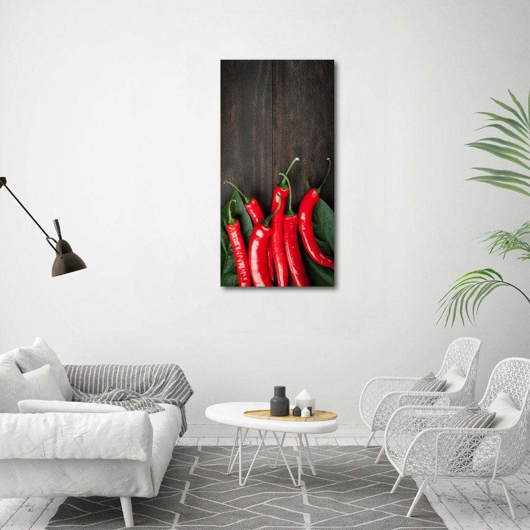 Chili Peppers - Kunstdrucke auf Leinwand - Wrapped Canvas