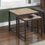 Ensemble de 2 tables gigognes Balmoral, côté, bout, métal, décor, salon, chambre à coucher, métal, carrelage-14420393