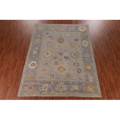 Vegetable Dye Wool Oushak Turkish Area Rug 8x11