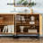 31.5" Tall 2 - Door Fluted Accent Cabinet,Sideboard with Adjustable Shelves-450446335-403074654