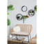 Jardinière murale contemporaine à 5 compartiments - Métal gris avec étagères en bois, fond miroir, bac profond et jardinières en demi-lune. Ensemble en fer galvanisé. Étagères aux options variées pour des espaces de jardin captivants.