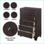 Commodes et amp; Garde-robes | Commode 5 tiroirs Classic Espresso | Espresso | Bois synthétique