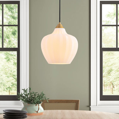 1 - Light Dome Glass Kitchen Island Pendant Light