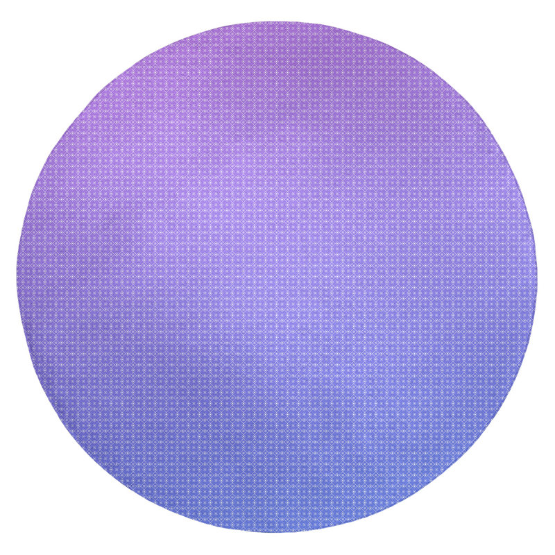 Tapis dégradé napperon orchidée/bleu ciel, Rond 5 pi