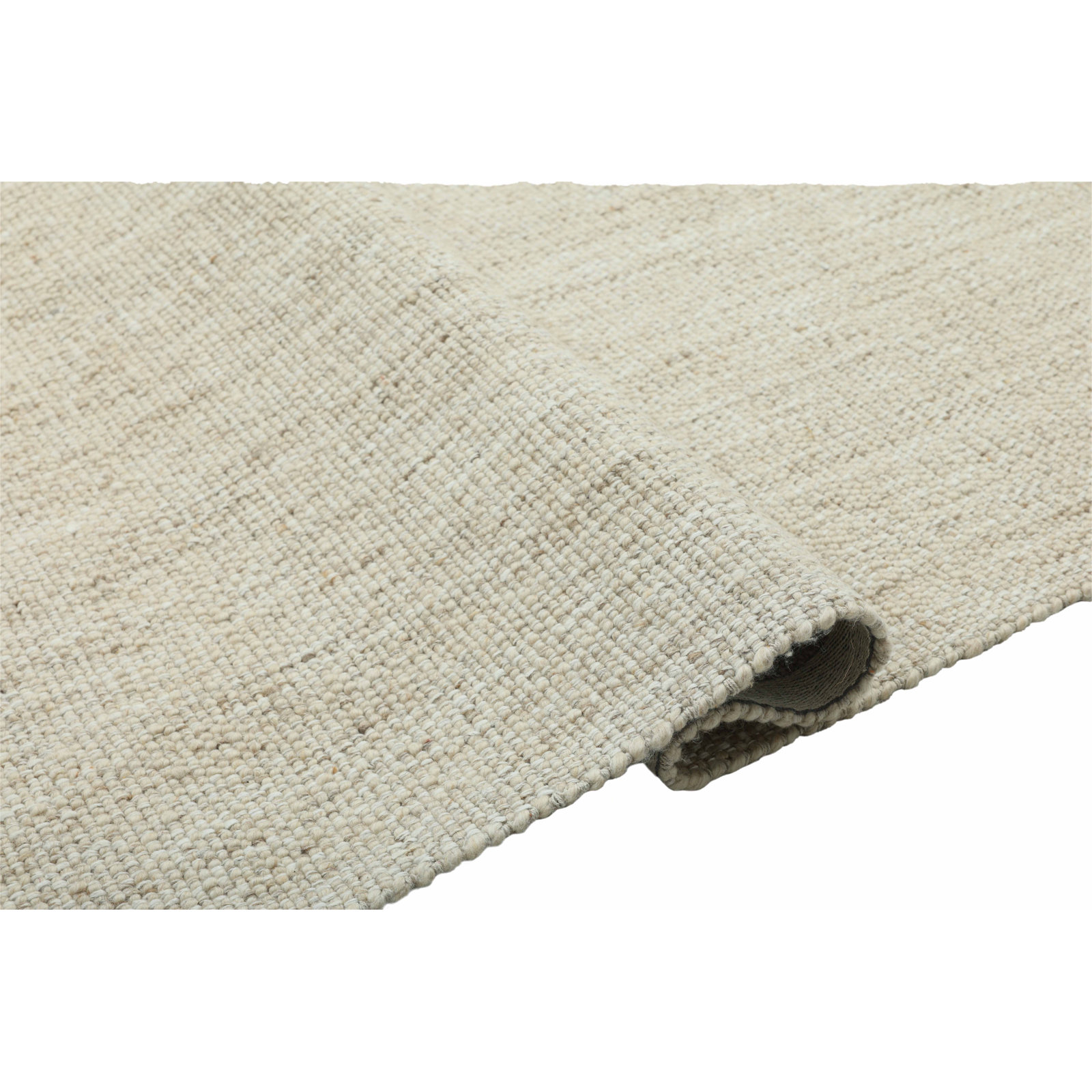 Flatweave Abstract Wool Rug, Rectangle 8'9" x 11'9", Beige