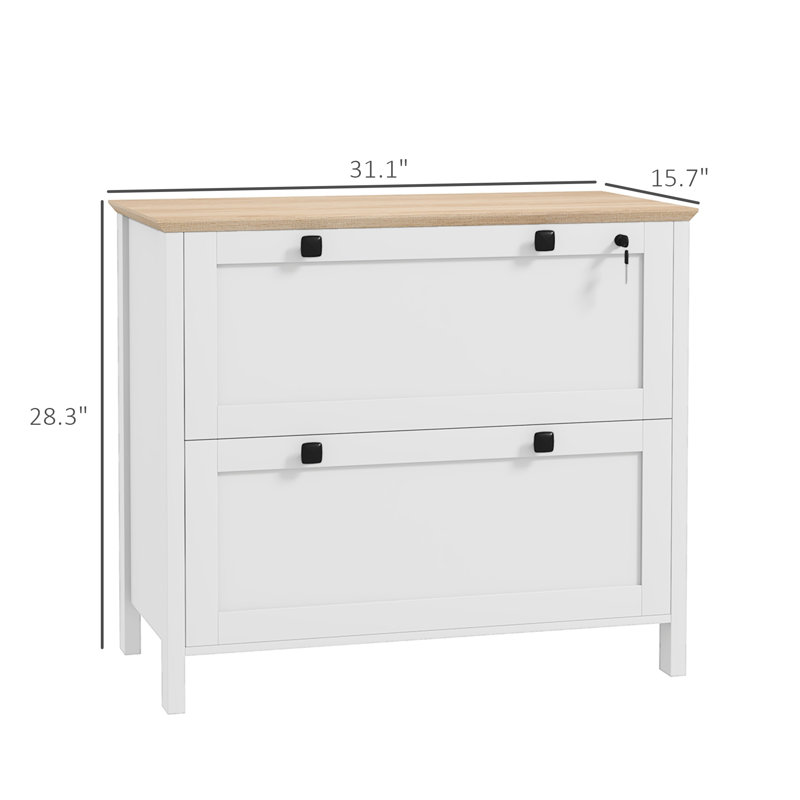 Sohani 31.1'' Wide 2 -Drawer File Cabinet, White