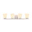 Luminaire nickel satiné à 4 lampes pour meuble-lavabo