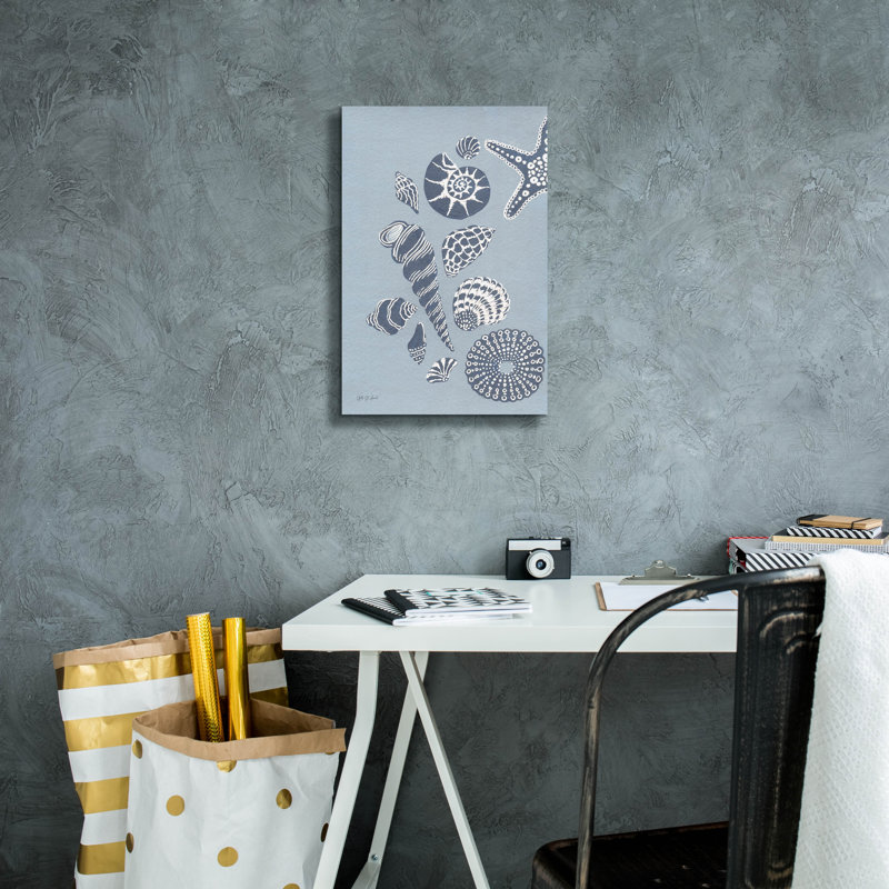 "Epic Graffiti" Coastal Shells 1 "par Yvette St. Amant, art mural sur toile, H 18 po x l 12 po x P 0,75 po