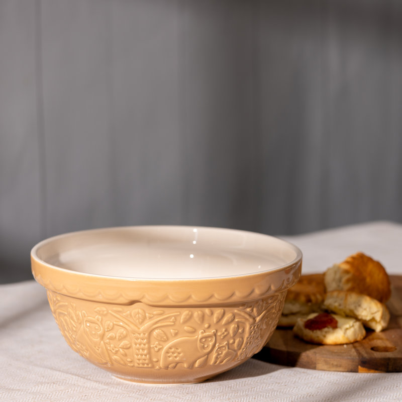 In The Forest Bear Mixing Bowl, Cane Beige
