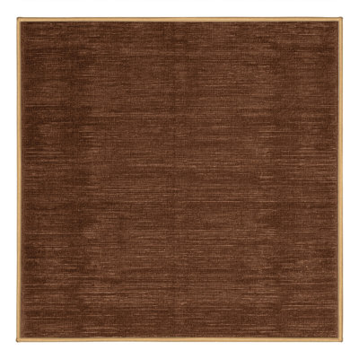 Tapis brun uni lavable à la machine