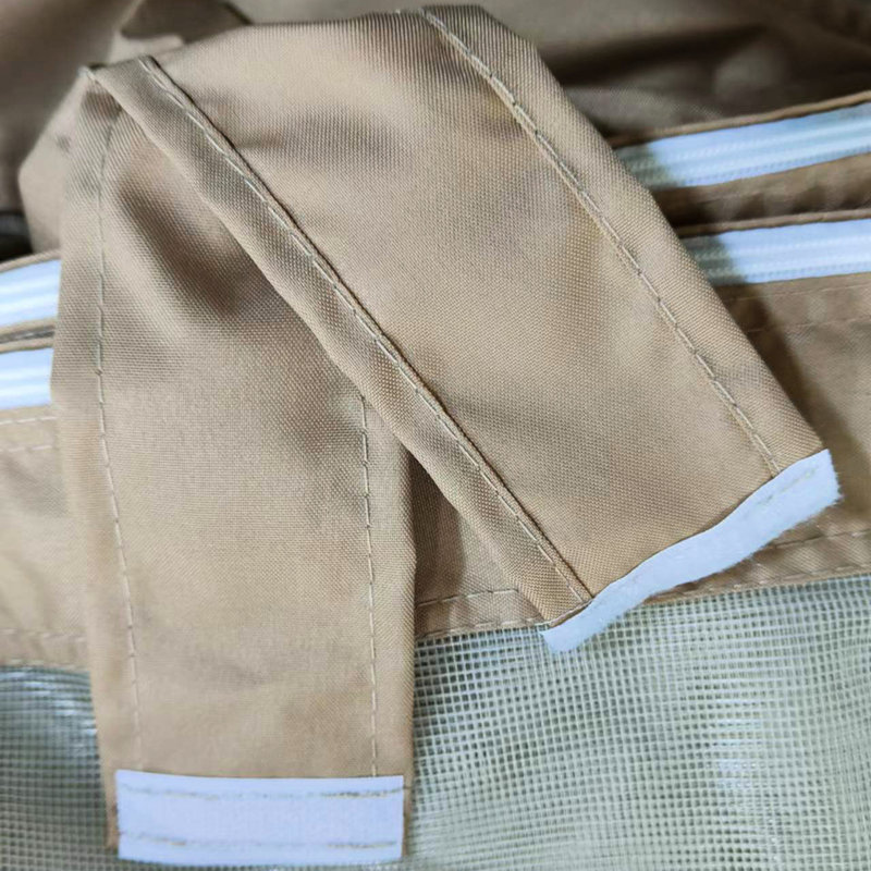 Filet de jardin 10 pi x 10 pi 10 pi x 10 pi, beige avec fermetures à glissière, taille 116,5 po x 81,1 po, attaché par des anneaux à pression et des sangles de coin sécurisées, large, profond, haut,