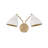 Elyse 2 - Light Dimmable Armed Sconce in White/Brass-1664939421-1664939420
