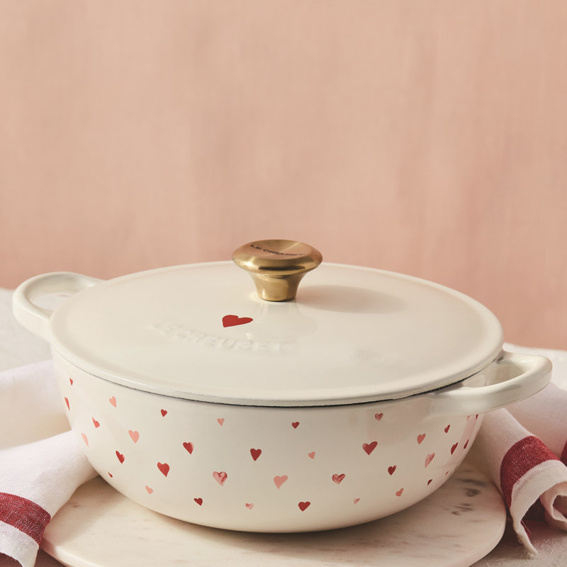 Le Creuset Enameled Cast Iron L'Amour Collection 2.75 Qt Soup Pot with Lid