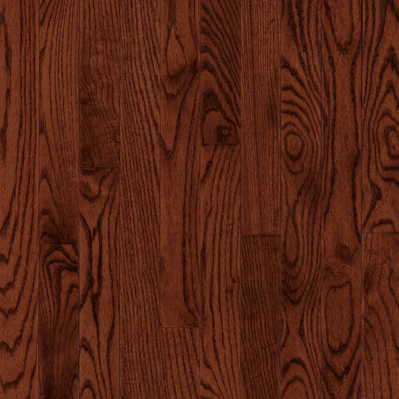 Oak 3/4" Thick x 2-1/4" Wide x Varying Length Solid Hardwood Flooring, Penny