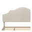 Très grand lit plateforme tapissier avec tête de lit ajustable, rembourré en tissu de lin, lit plateforme simple de style moderne sans sommier, facile à assembler, beige