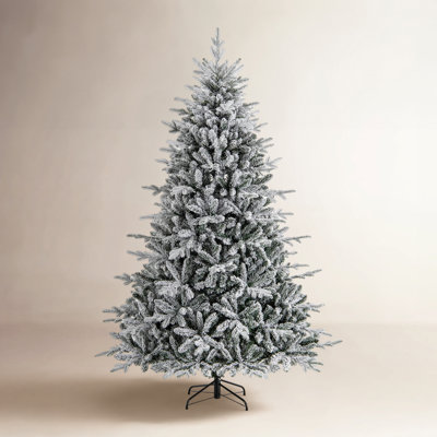 Frosted Pre-Lit Pine Christmas Tree