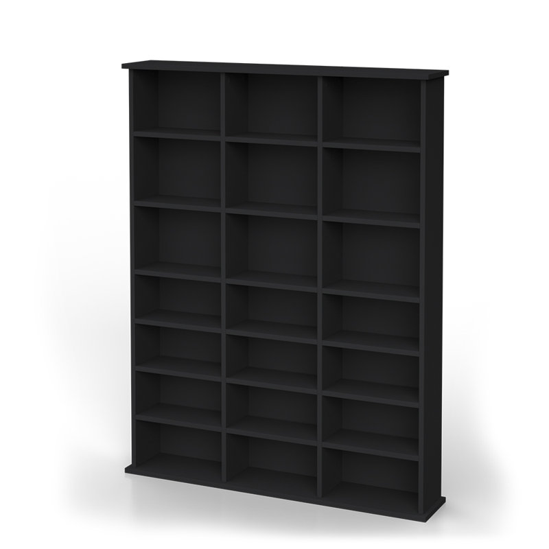 136 cm H Media Shelves, Black