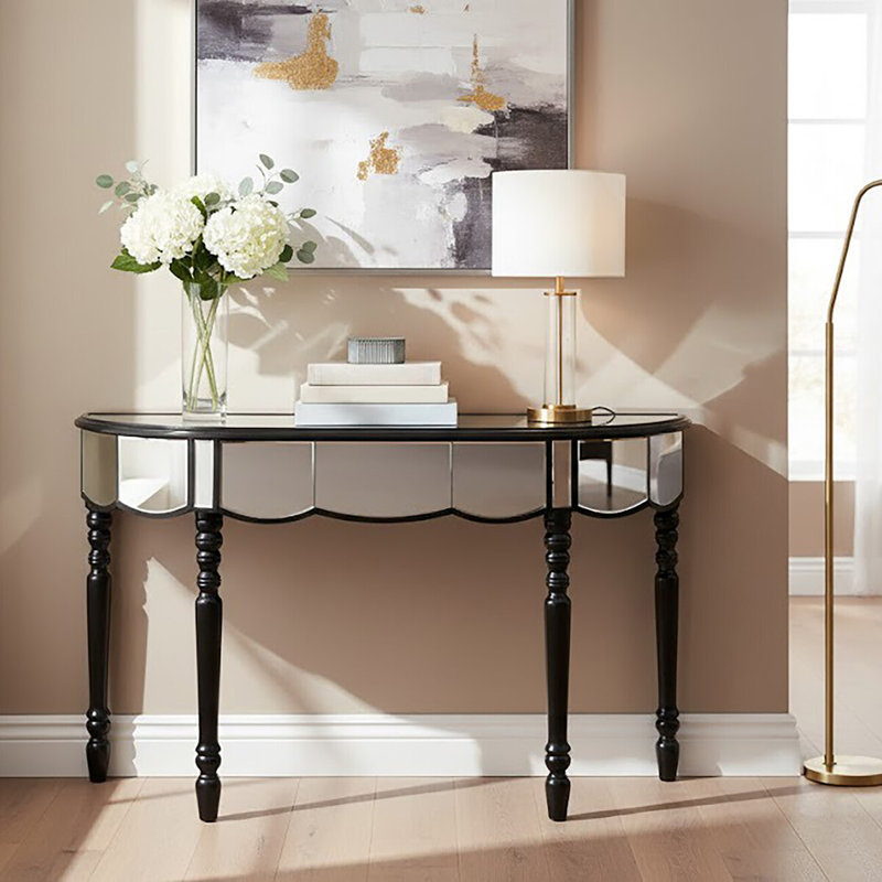 Schmitt 117cm Glass Top Console Table