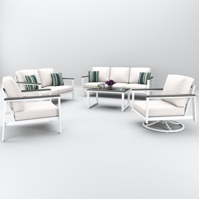 Townsend 7 Person Seating Group With Sunbrella Cushions by Birch Lane