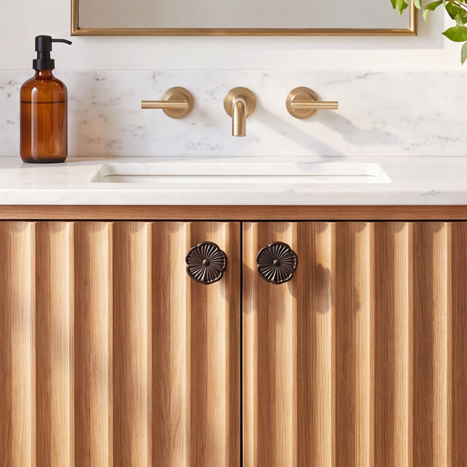 CK Series Daisy Flower Cabinet Knob, Oil Rubbed Bronze