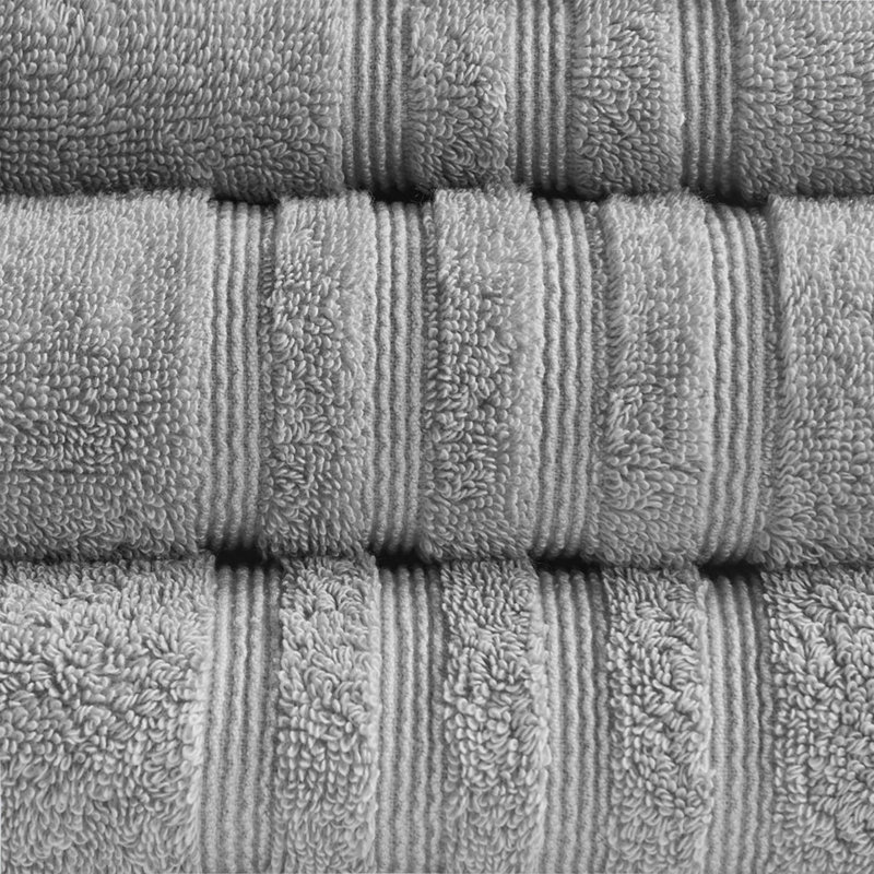 Absorbent 100% cotton high quality towels (set of 6), Gray