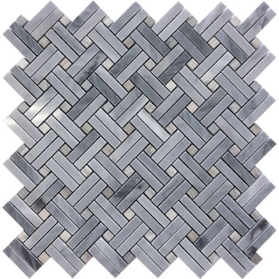 11.2" X 11.5" Doubleweave Marble Mosaic Tile